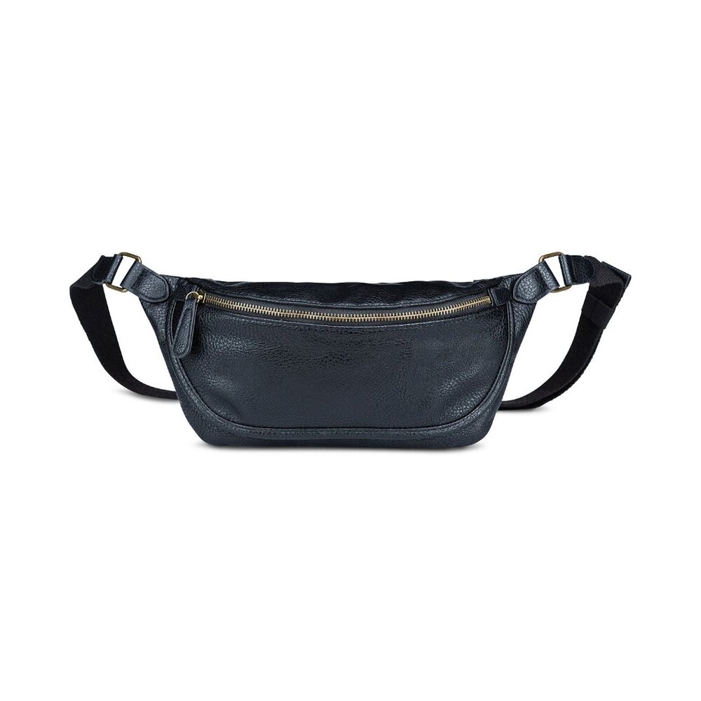 PX Men's Faux Leather Fanny Pack Black OS B4HP